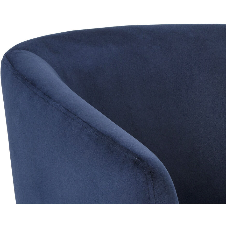 Treviso Metropolis Blue Swivel Lounge Chair, Swivel